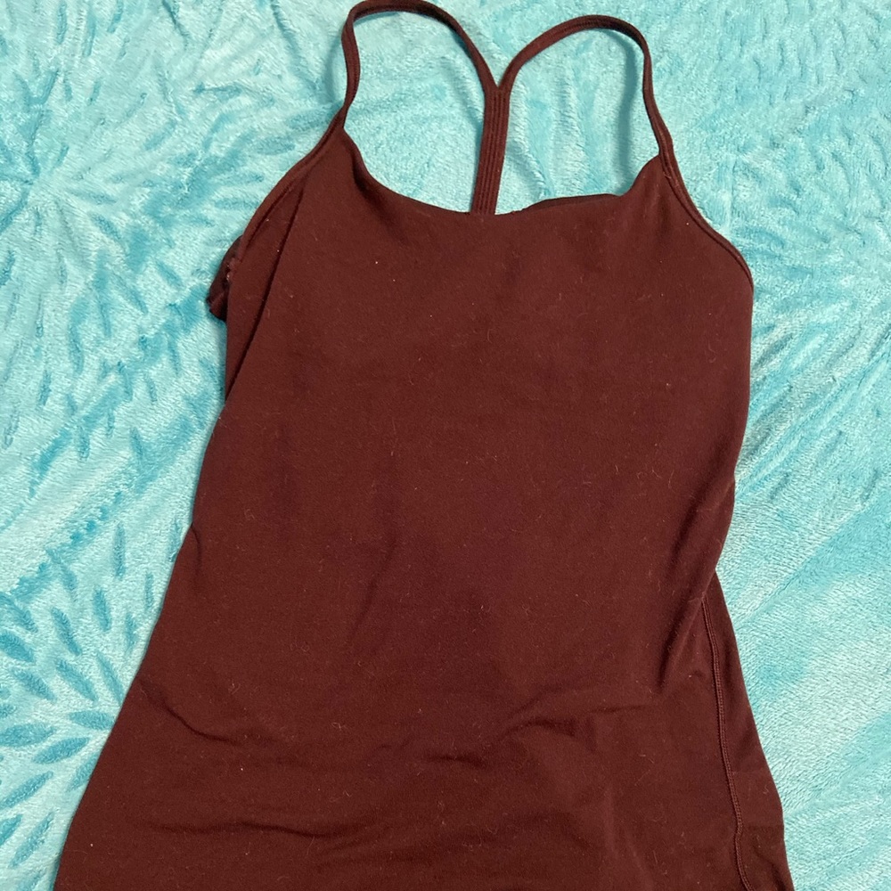 Lululemon black luon tank top.